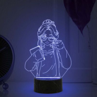 3D Girl Anime Led Night Lamp with Multicolored Light Birthday Gifts for Girl